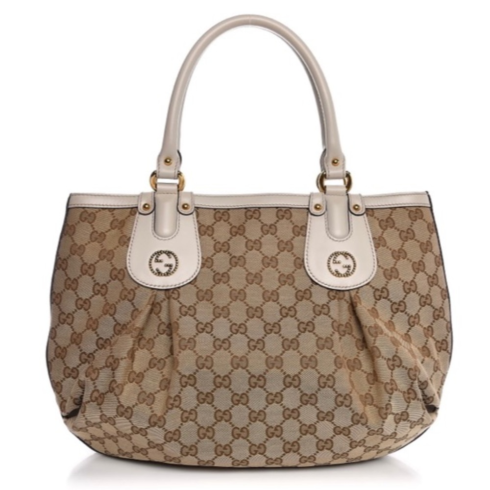 Gucci Monogram Medium Scarlett Tote Bag Off-White